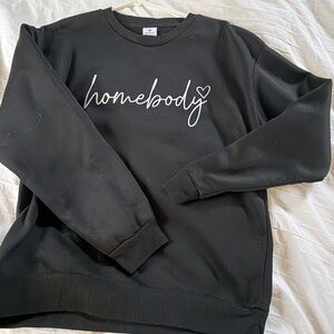 Black 'Homebody' Sweatshirt